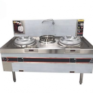 BẾP Á 2 HỌNG DÙNG GAS CÓ QUẠT THỔI VÀ BẦU NƯỚC